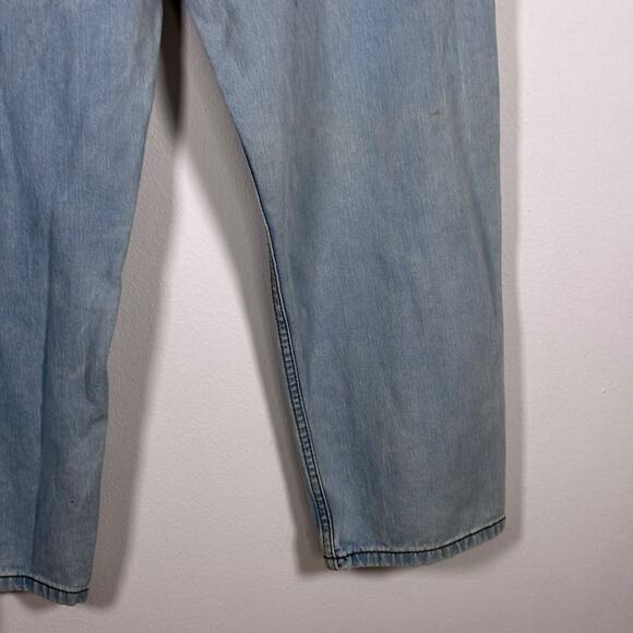 Wrangler Loose Fit Jeans Light Wash Blue Denim Elastic Waist Size 14 - Picture 15 of 16
